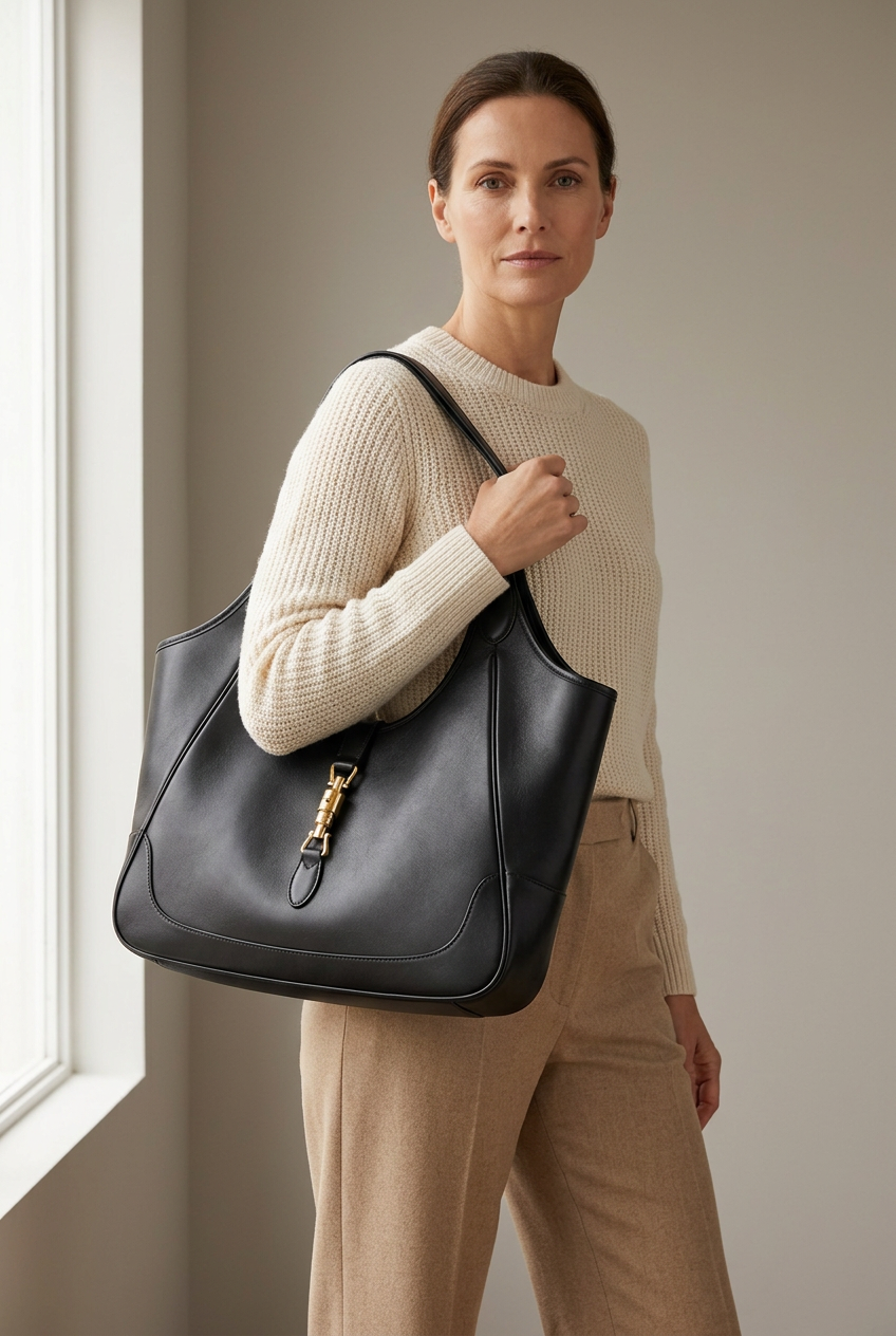 Gucci Jackie 1961 Large Leather Shoulder Bag