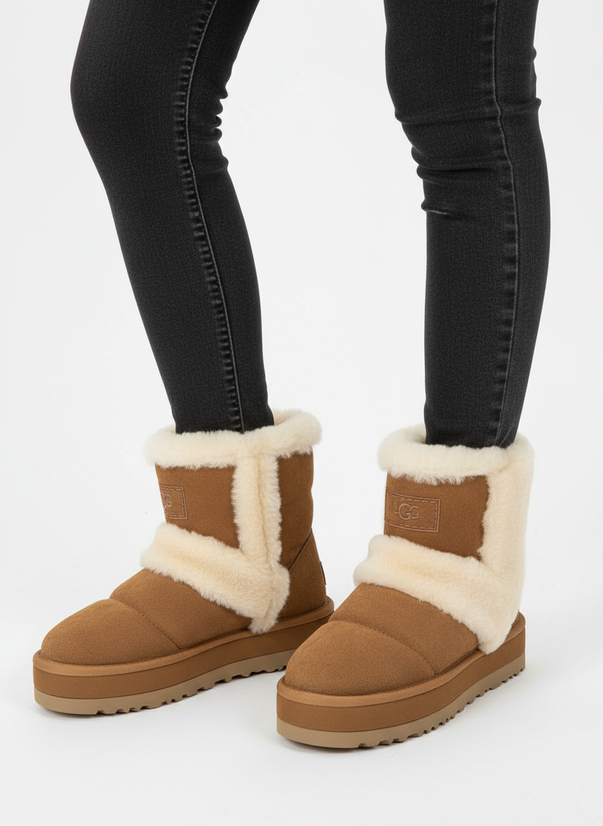 UGG Tall Brown Boots Model Photo