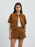 Gucci Suede Shirt & Shorts Set – Horsebit Detail | Brown
