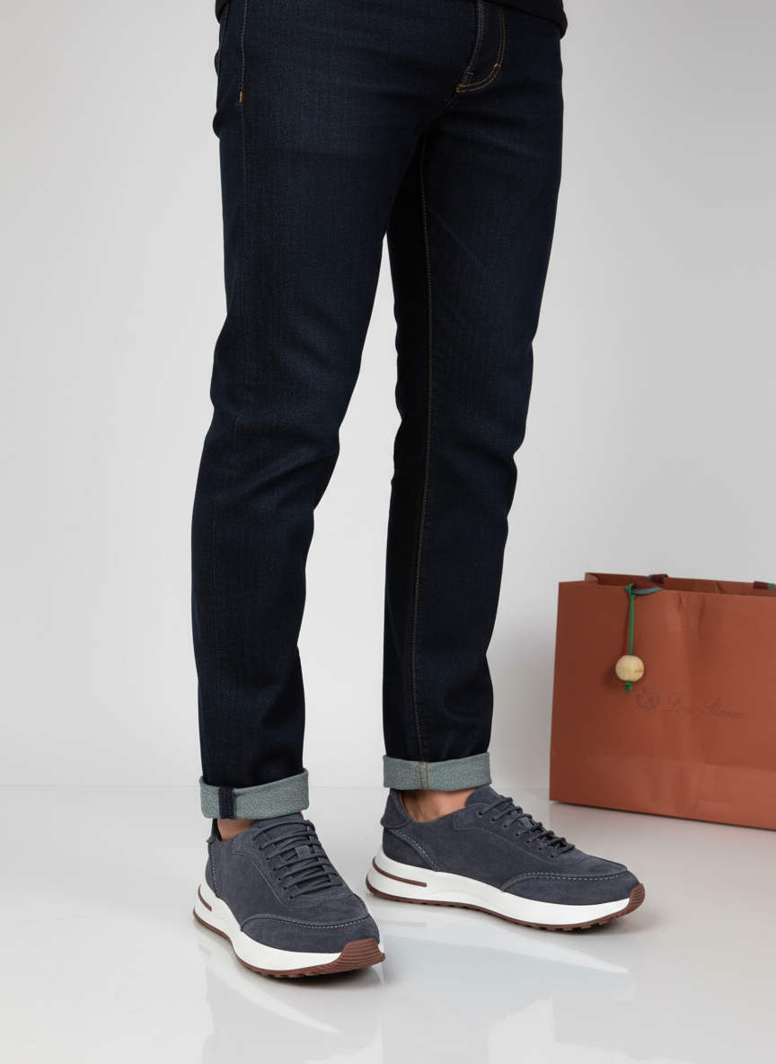 Loro Piana Week-End Evo Suede – Blue