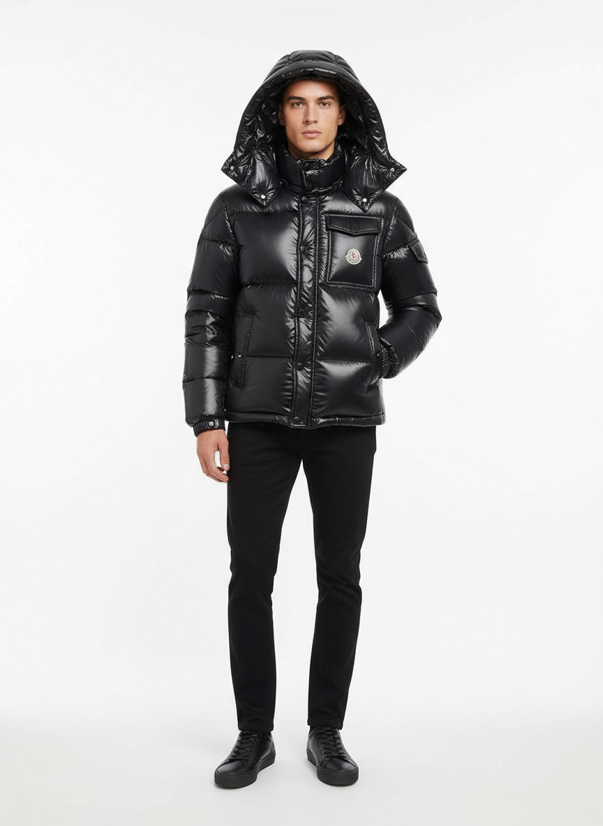 Moncler Men's Down Jacket Model Photo