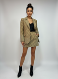Gucci Jacket & Skirt Set – Canvas with Strass Detailing