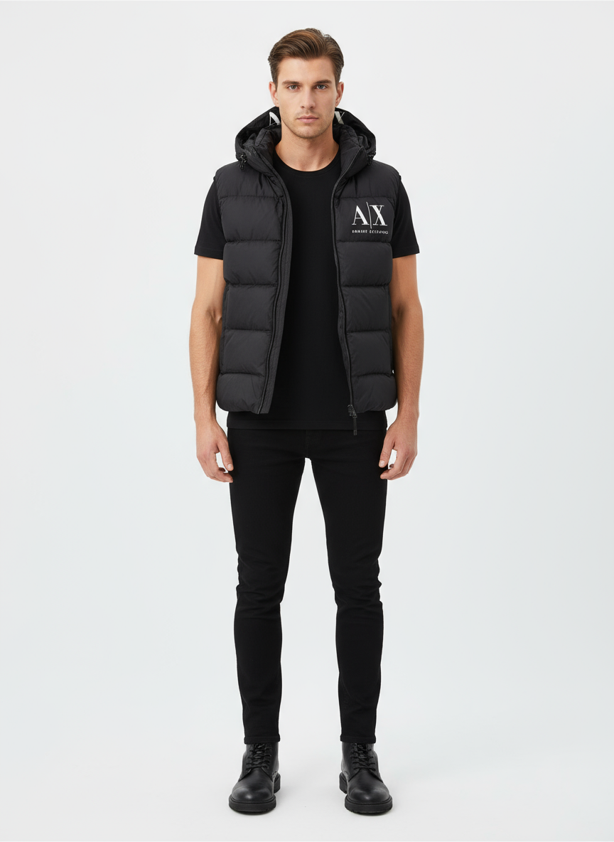 Armani Vest Model Photo