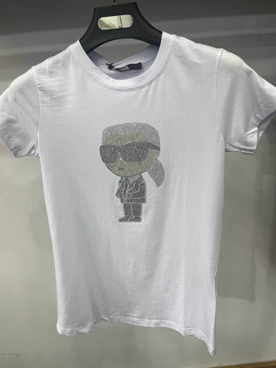 Karl Lagerfeld White Tshirt Strass