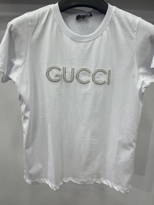 Gucci White Pearl Tshirt