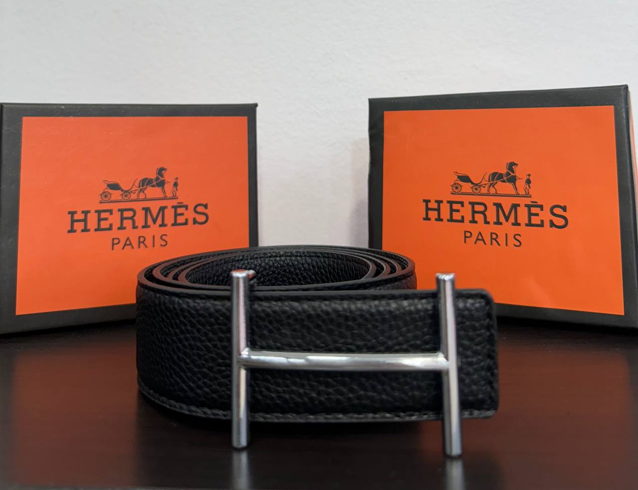 Λεπτή δερμάτινη ζώνη Hermes