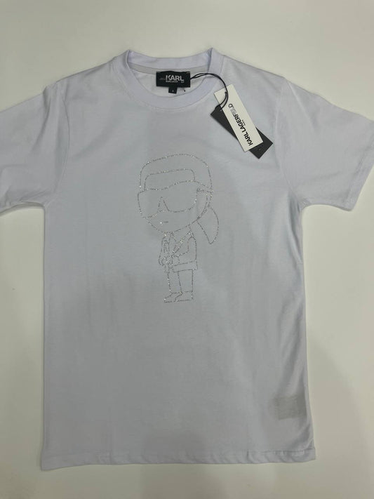 Karl Lagerfeld Strass White Tshirt