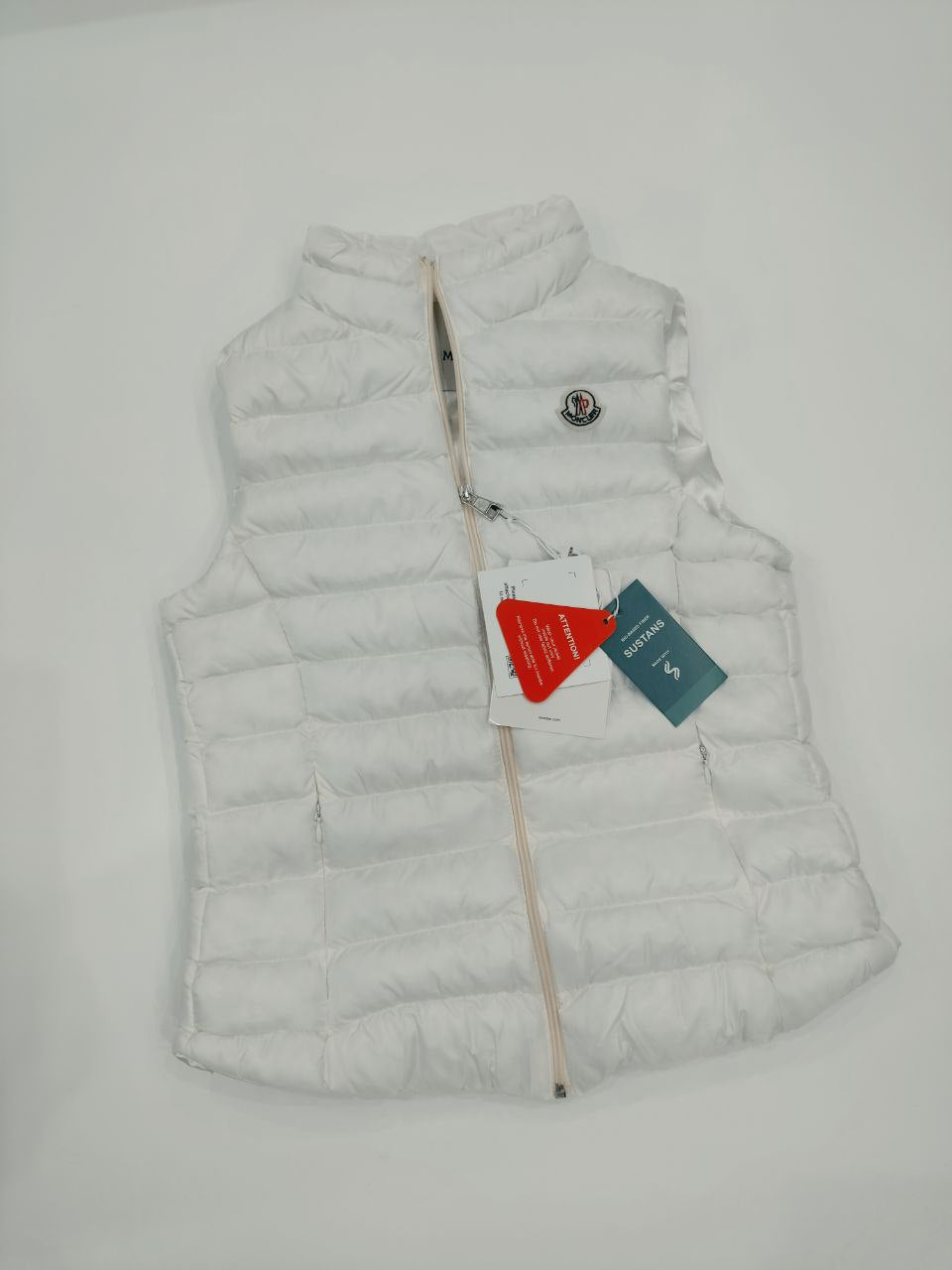 Moncler White Sleeveless Jacket For Women