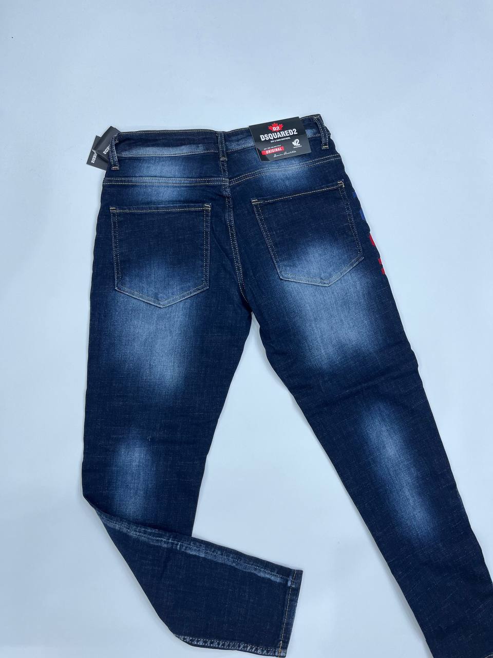 DSQUARED BLUE PATCHED JEANS